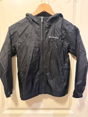 Columbia Kids' Black Hooded Windbreaker Jacket